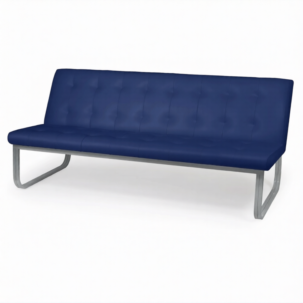 Диван трехместный ДО-6/3 (кожзам Эконом белый, каркас серый)