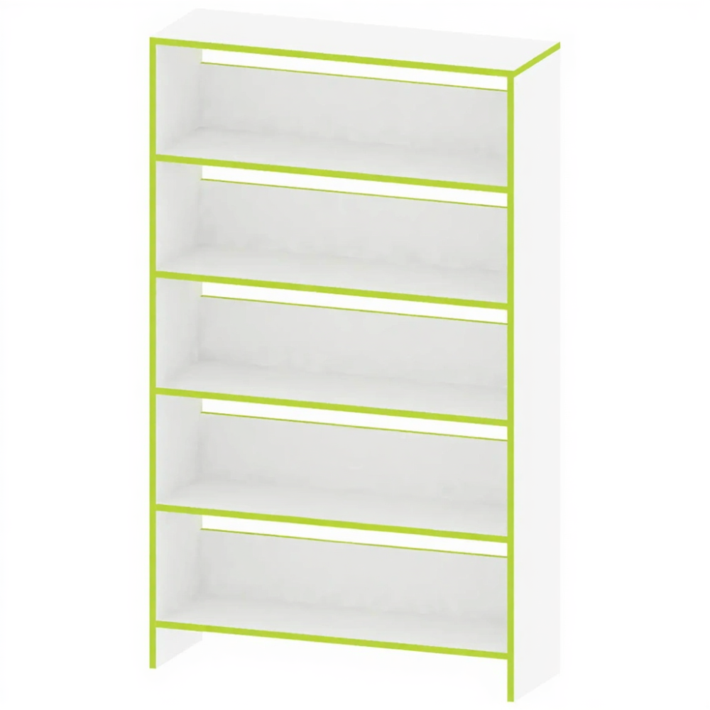 Стеллаж для книг с полками СТ-АД-146-2