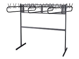 Вешалка напольная двухсторонняя 36 крючков 952 металлическая (черная)