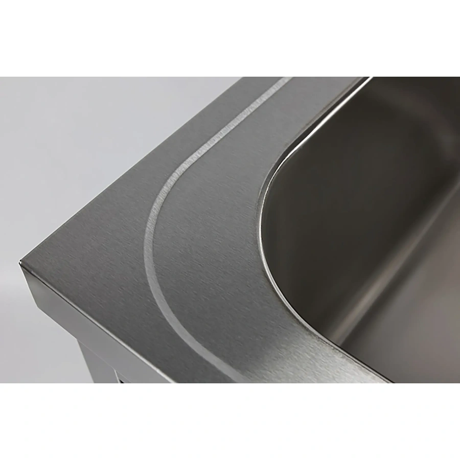 Ванна моечная двухсекционная цельнотянутая с бортом ВМЦ-2/10/7-Б