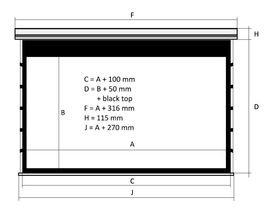 Kauber Red Label Tensioned BT Cinema 113" 16:9 141x250 дроп 50 см. Microperf MW