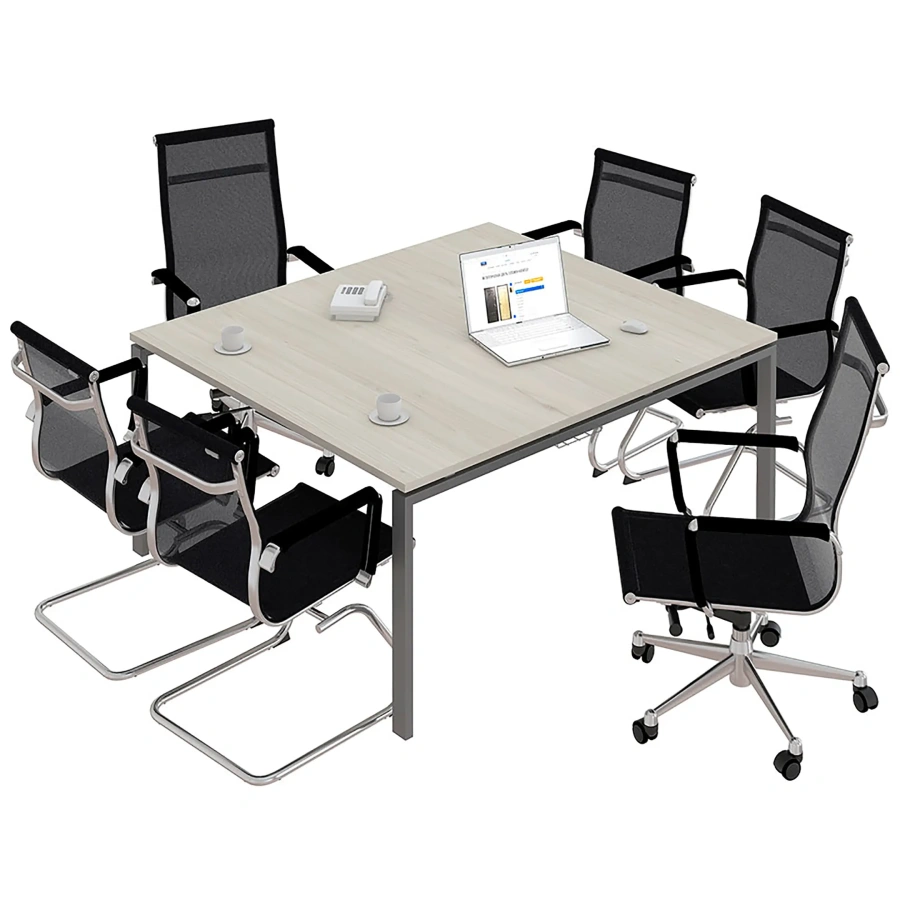 Стол для переговоров NT 160х144 вяз натуральный/антрацит