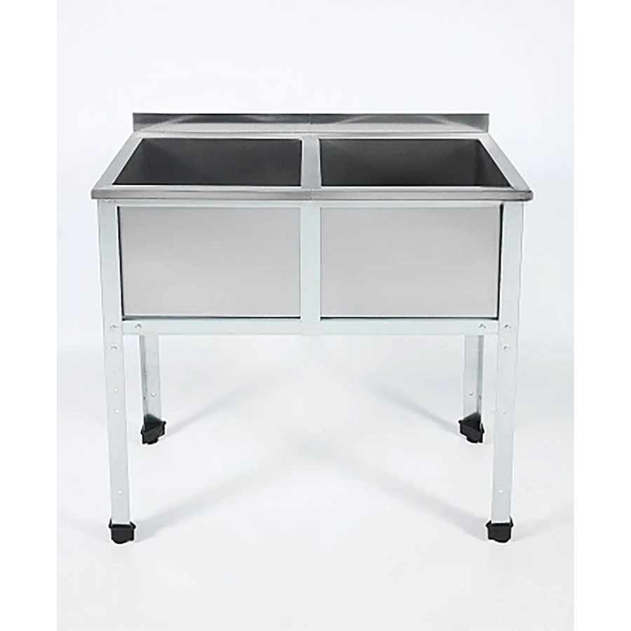 Ванна моечная двухсекционная с бортом ВМС-2/4-Б-ЭК