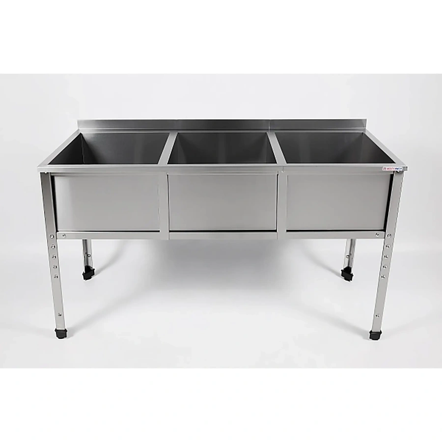 Ванна моечная трехсекционная с бортом ВМС-3/7-Б-ЭН