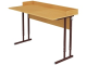 Стол для кабинета физики с бортом регулируемый 4-6 г/р СТФрб1.46-КЧ.Б (бук, м/к коричневый, квадратная труба)