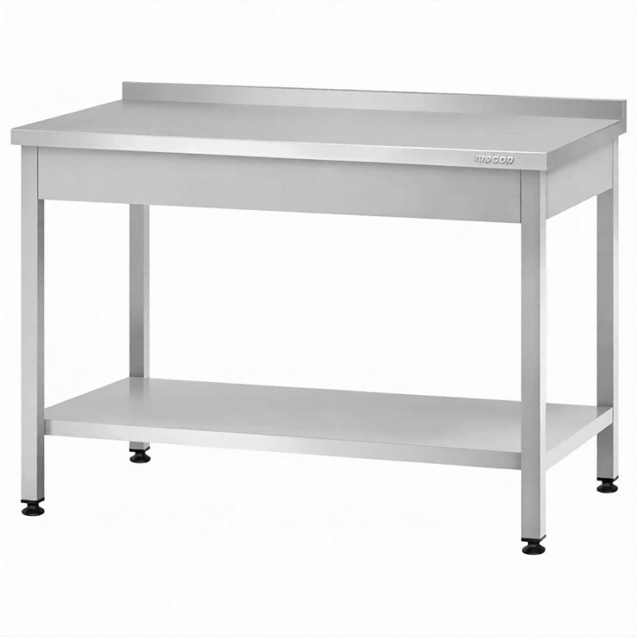 Стол производственный СПРп - 860х1200х600 «Profi Ral», борт (полка сплошная)