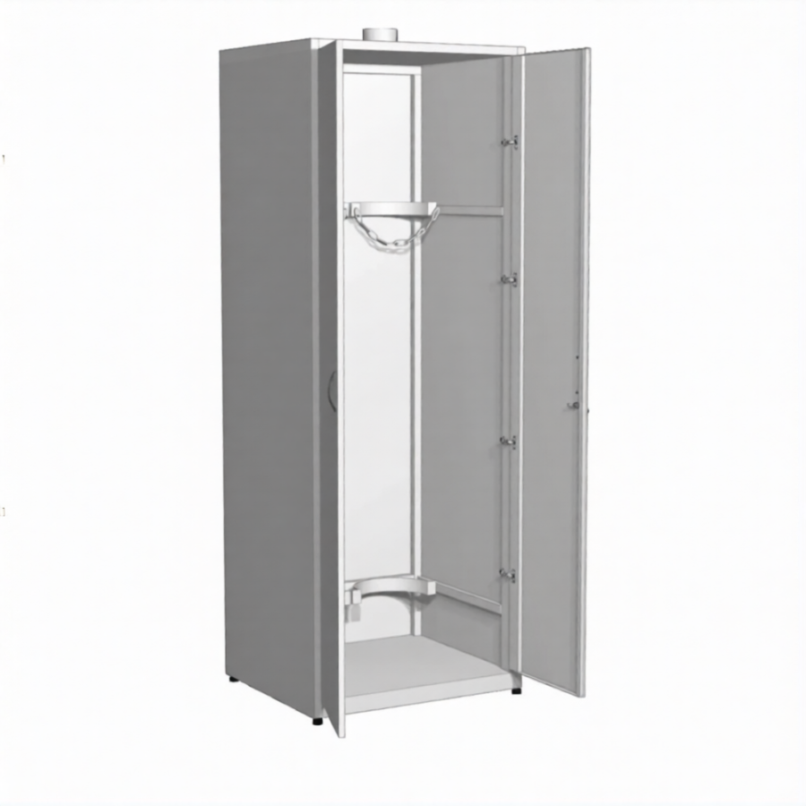 Шкаф металлический для 2-х баллонов ШМБ-2 (белый)