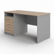 Стол рабочий СрТ-13 (1600х700х750) с тумбой (корпус ЛДСП серый, столешница ЛДСП дуб вотан)