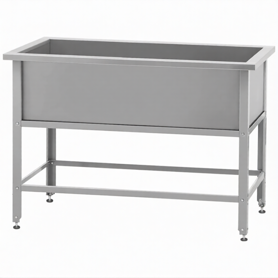 Ванна моечная ВМСн 1210  1 м/о 1110х530х350 (полка с отв., борт; ножка угл.)