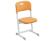 Стул школьный ученический 5-7 г/р "Нова" PL регулируемый (оранжевый, м/к белый)