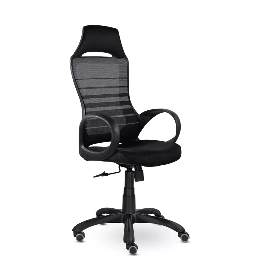 Кресло СН-709 Тесла черный пластик TG Ср