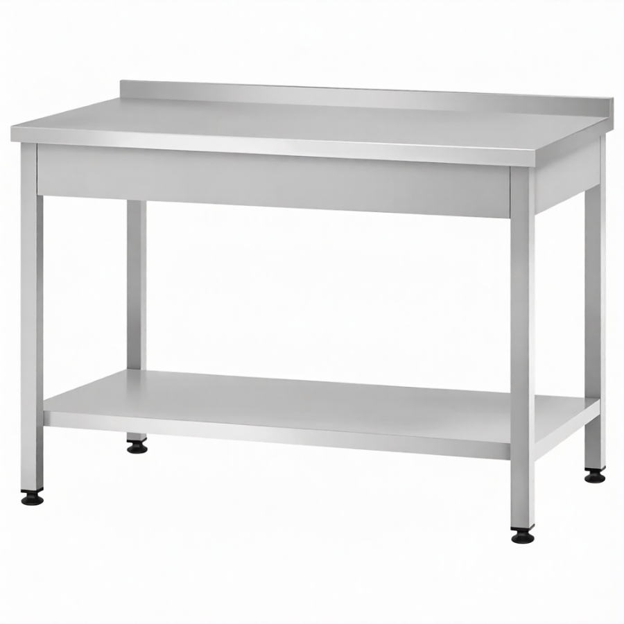 Стол производственный СПРп - 860х1000х600 «Profi Inox», борт (полка сплошная)