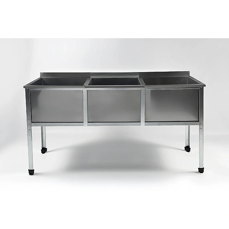 Ванна моечная трехсекционная с бортом ВМС-3/4-Б-ЭК