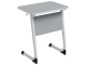 Стол 1-местный школьный 5-7 г/р "Альтер" регулируемый (серый, м/к белый)